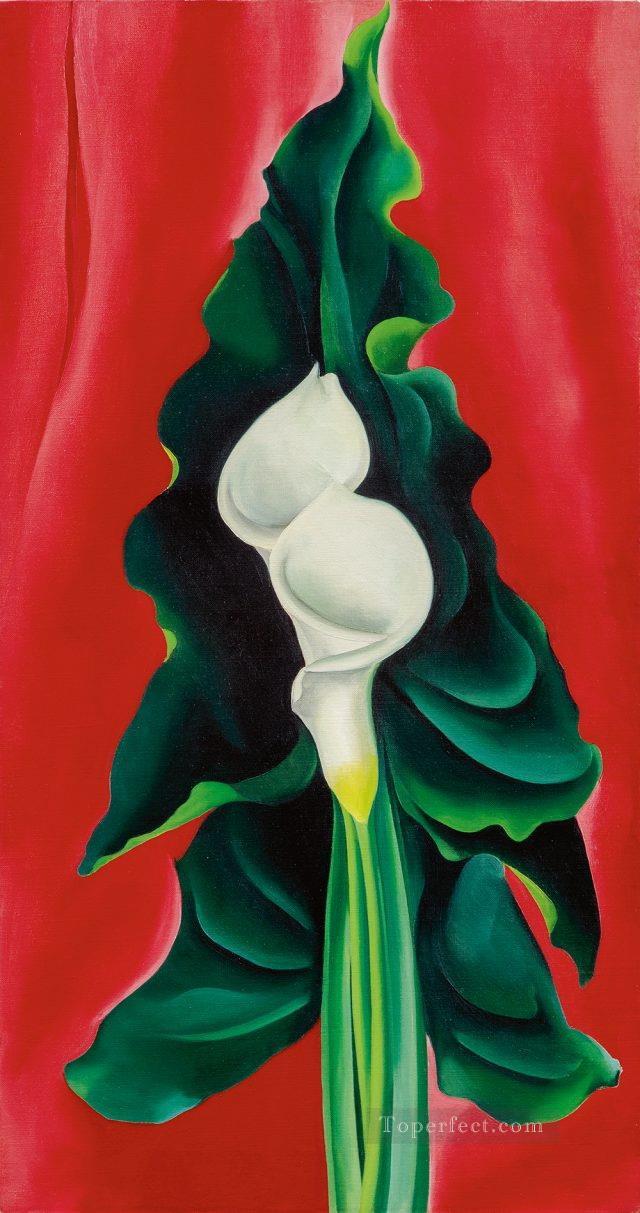 赤いオランダカイウユリ ジョージア・オキーフ アメリカのモダニズム 精密主義油絵